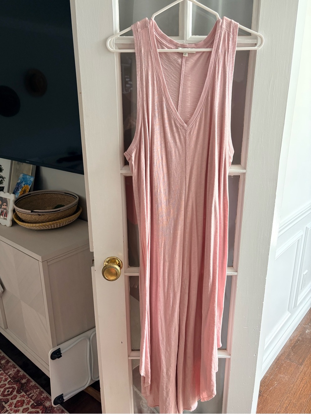 Reverie slub dress in heartbreaker pink